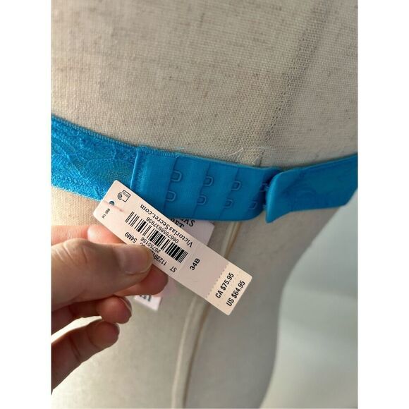 Victoria’s Secret push-up bra lace blue size 34B - Picture 3 of 6